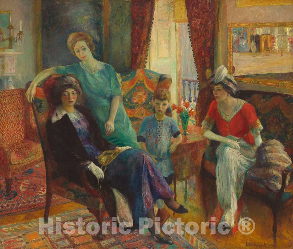 Art Print : William Glackens, Family Group, c.1911 - Vintage Wall Art