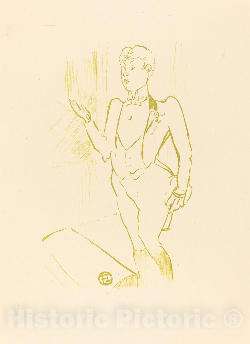 Art Print : Henri de Toulouse-Lautrec, Mary Hamilton, 1893 - Vintage Wall Art