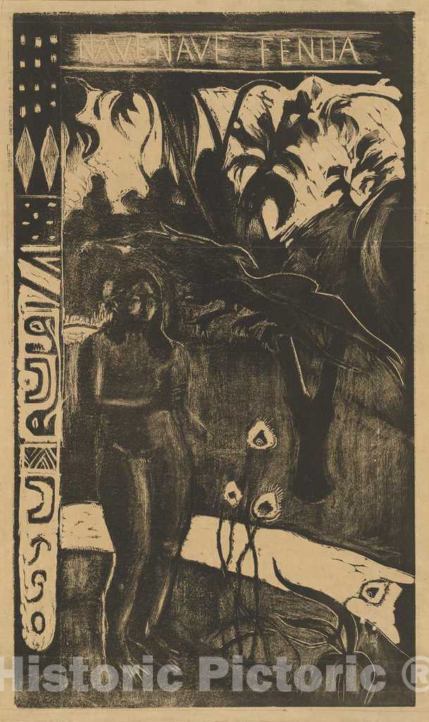 Art Print : Paul Gauguin, Nave Nave Fenua (Delightful Land), c.1895 - Vintage Wall Art