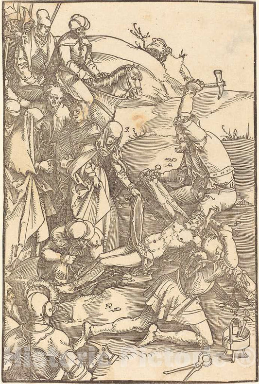 Art Print : Hans Baldung Grien, Christ Nailed to The Cross, 1507 - Vintage Wall Art