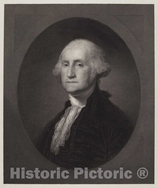Art Print : William Edgar Marshall, George Washington, c. 1862 - Vintage Wall Art