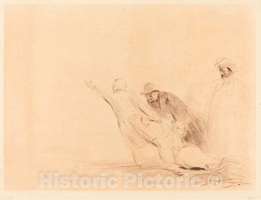 Art Print : Louis Forain, The Adulteress (Third Plate, 1910 - Vintage Wall Art