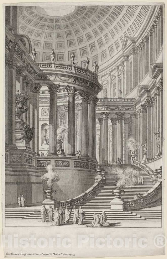 Art Print : Giovanni Battista Piranesi, Tempio Antico, c.1749 - Vintage Wall Art