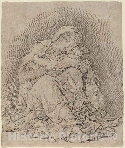 Art Print : Mantegna, The Virgin and Child, 1470s (?) - Vintage Wall Art