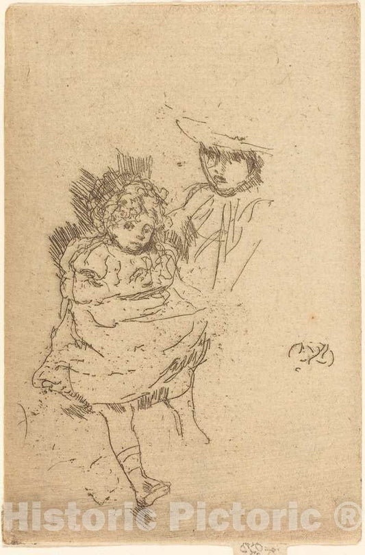 Art Print : James McNeill Whistler, Gipsy Baby - Vintage Wall Art