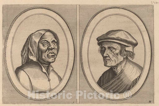 Art Print : Doetechum After Brugel The Elder, Baef Schol-becx and Spruyt Vroegh-bedorven, c.1565 - Vintage Wall Art
