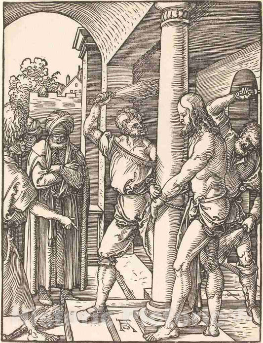 Art Print : Albrecht DÃ¼rer, The Flagellation, c.1510 - Vintage Wall Art