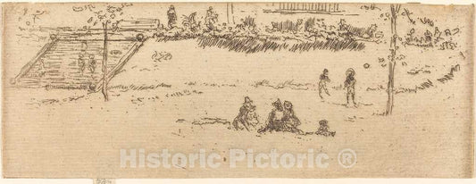 Art Print : James McNeill Whistler, Steps, Gray's Inn, c.1887 - Vintage Wall Art