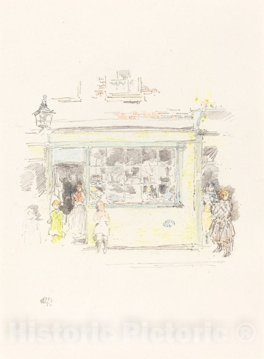 Art Print : James McNeill Whistler, Drury Lane Rags, 1888 - Vintage Wall Art
