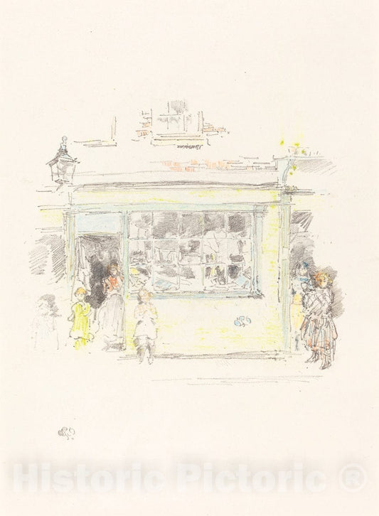 Art Print : James McNeill Whistler, Drury Lane Rags, 1888 - Vintage Wall Art