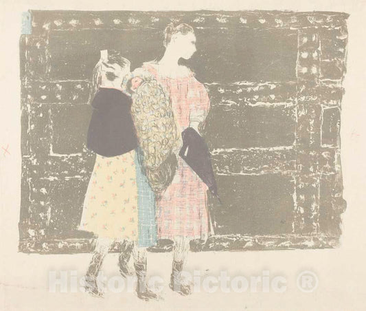 Art Print : Edouard Vuillard, On The Pont de l'Europe, c.1897 - Vintage Wall Art