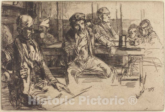 Art Print : James McNeill Whistler, Longshoremen, 1859 - Vintage Wall Art