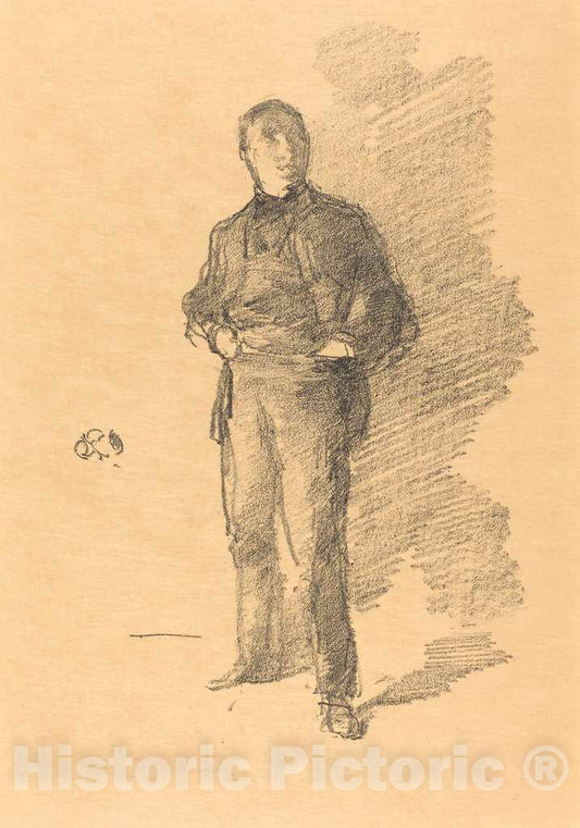 Art Print : James McNeill Whistler, Study No. 1: Mr. Thomas Way, 1896 - Vintage Wall Art