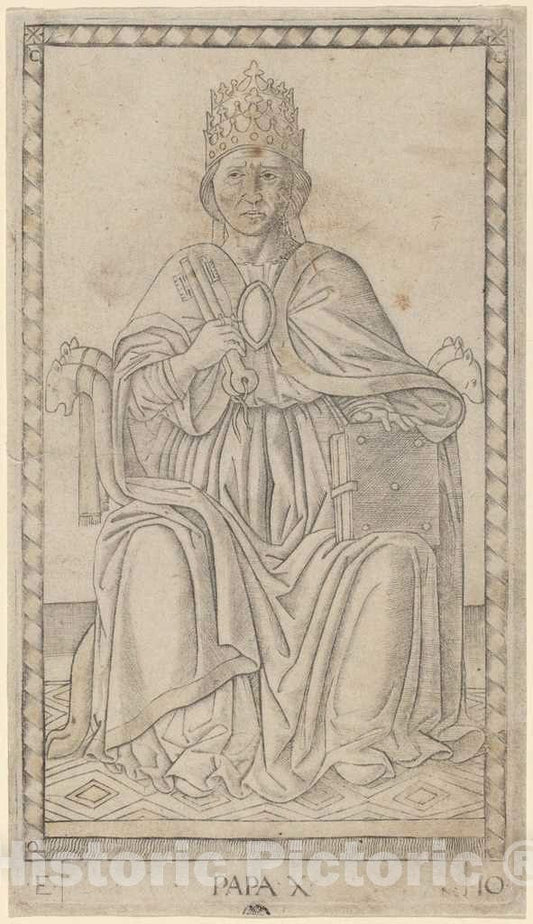 Art Print : Papa (Pope), c. 1465 - Vintage Wall Art