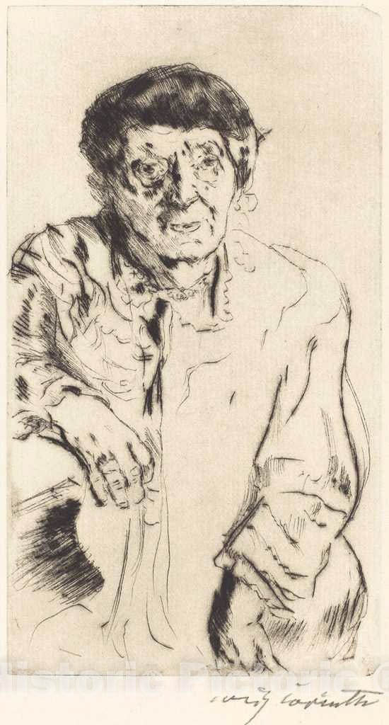 Art Print : Lovis Corinth, Mother-in-Law (Schwiegermutter), 1916 - Vintage Wall Art