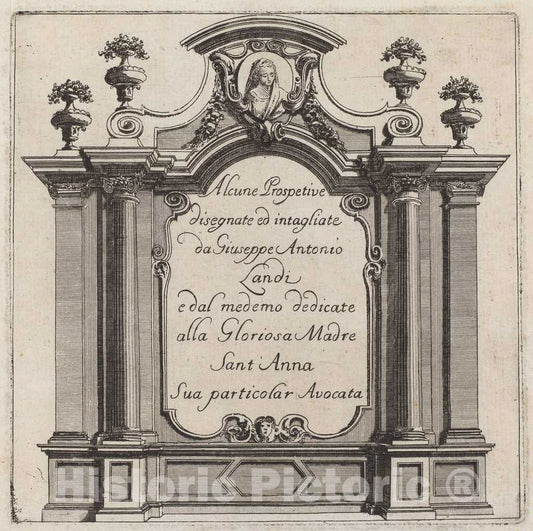 Art Print : Landi, Alcune Prospettive, Before 1753 - Vintage Wall Art