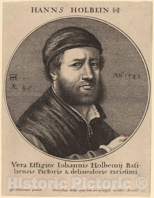 Art Print : Hollar After Holbein The Younger, Hans Holbein The Younger, 1647 - Vintage Wall Art