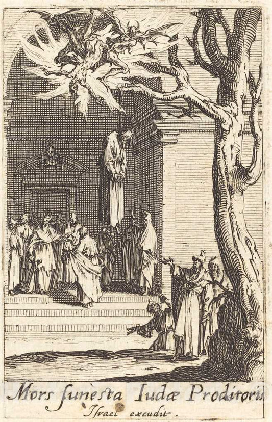 Art Print : Jacques Callot, The Death of Judas, c.1635 - Vintage Wall Art
