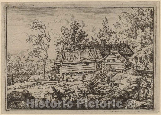 Art Print : Allart Van Everdingen, Pilgrim with a Dog, c.1651 - Vintage Wall Art