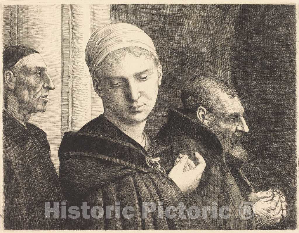 Art Print : Alphonse Legros, Baptism (Le bapteme) - Vintage Wall Art