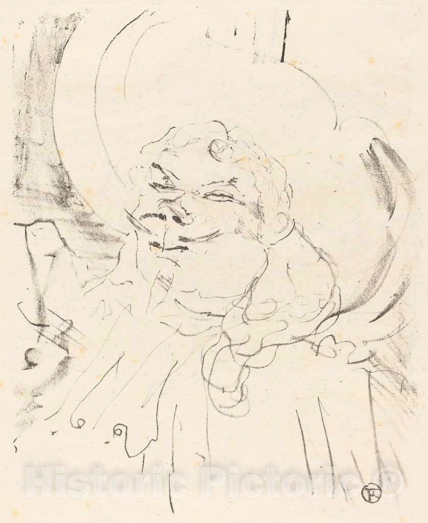 Art Print : Henri de Toulouse-Lautrec, Coquelin The Elder (Coquelin aine), 1896 - Vintage Wall Art
