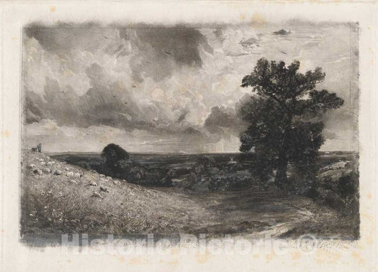 Art Print : Lucas After Constable, Noon, 1830 - Vintage Wall Art