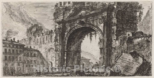 Art Print : Giovanni Battista Piranesi, Arco di Rimino fabbricato da Augusto, 1748 - Vintage Wall Art