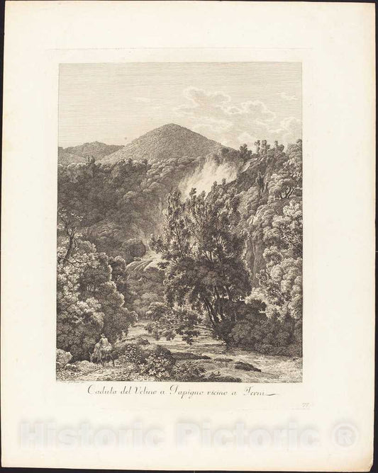 Art Print : Jacob Wilhelm Mechau, Caduta del Velino a Papigno, vicino a Terni, 1795 - Vintage Wall Art