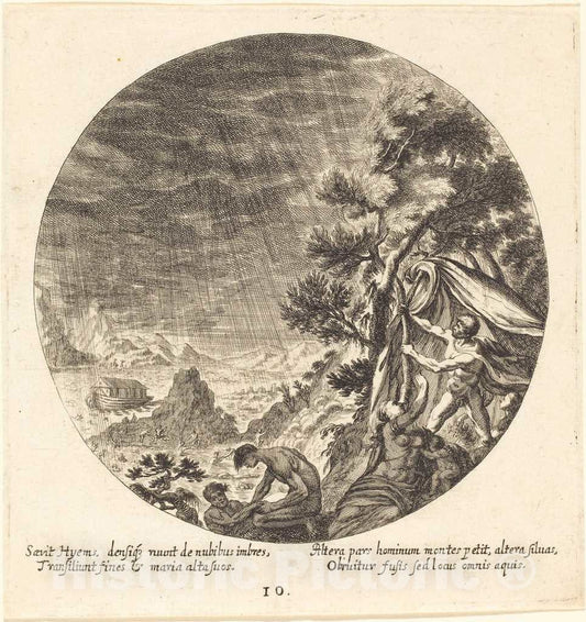 Art Print : Georg Andreas, The Flood, 1665 - Vintage Wall Art
