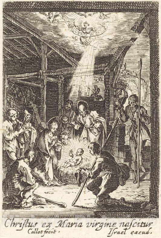 Art Print : Jacques Callot, The Nativity, in or After 1630 - Vintage Wall Art