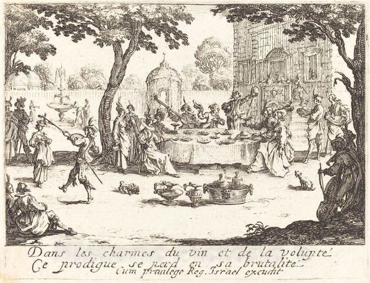 Art Print : Jacques Callot, The Dissipation - Vintage Wall Art