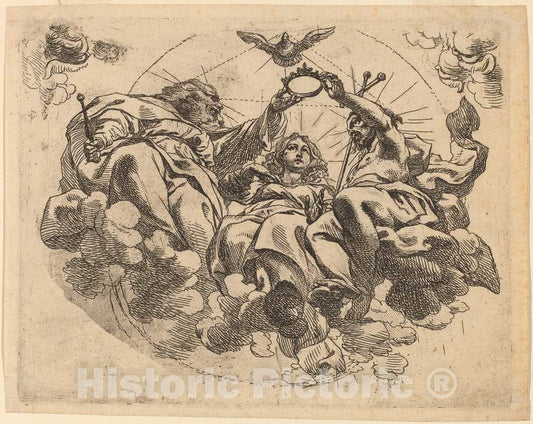 Art Print : Cornelis Schut I, Coronation of The Virgin - Vintage Wall Art