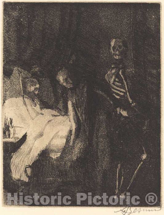 Art Print : Albert Besnard, Importunate (Importune), 1900 - Vintage Wall Art