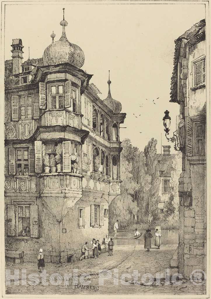 Art Print : Samuel Prout, Bamberg - Vintage Wall Art