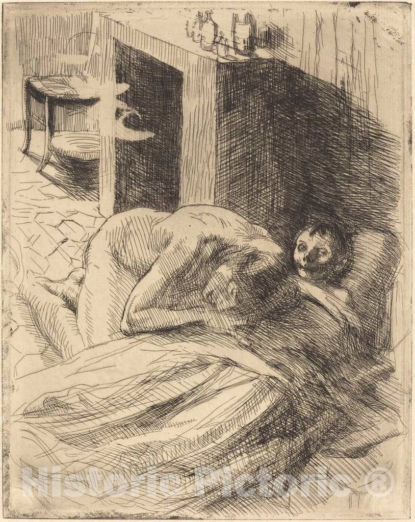 Art Print : Albert Besnard, Misery (La MisÃ¨re), c. 1886 - Vintage Wall Art