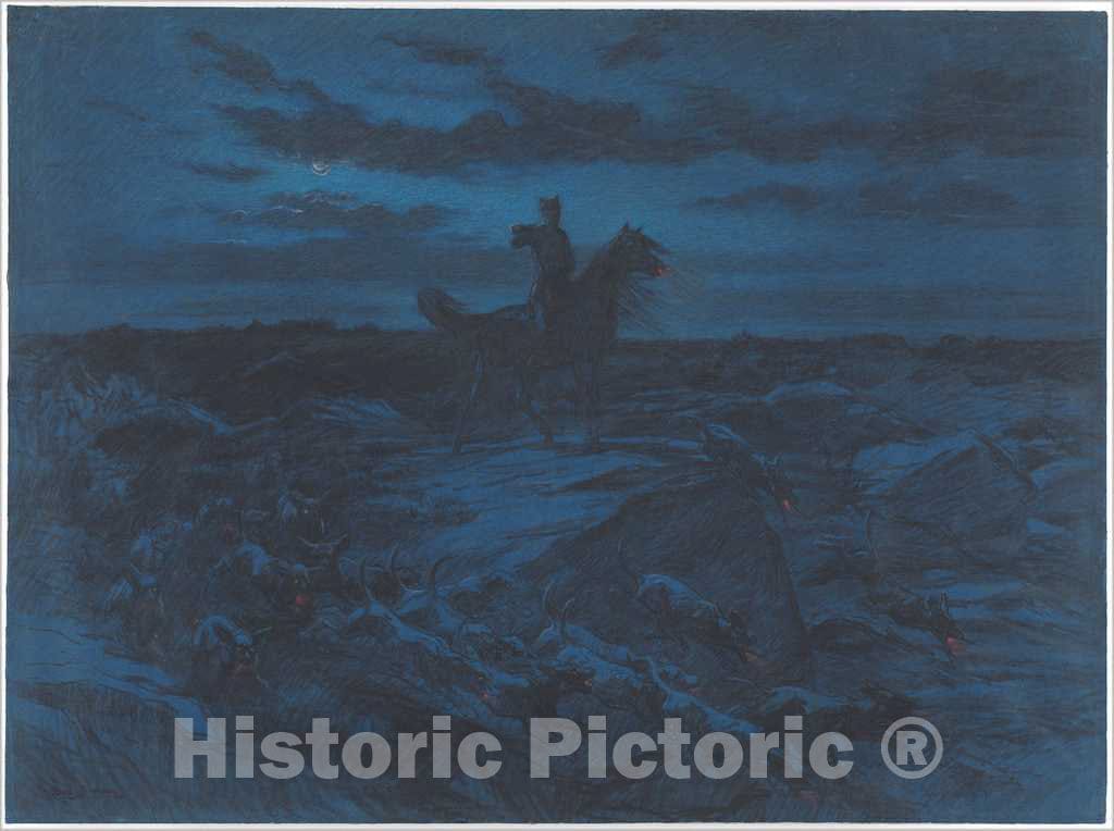 Art Print : Rosa Bonheur, The Legend of The Wolves - Vintage Wall Art