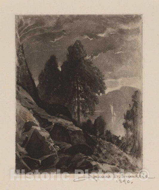 Art Print : Smillie, Untitled (Experimentâ€”Wet Aquatint), 1890 - Vintage Wall Art