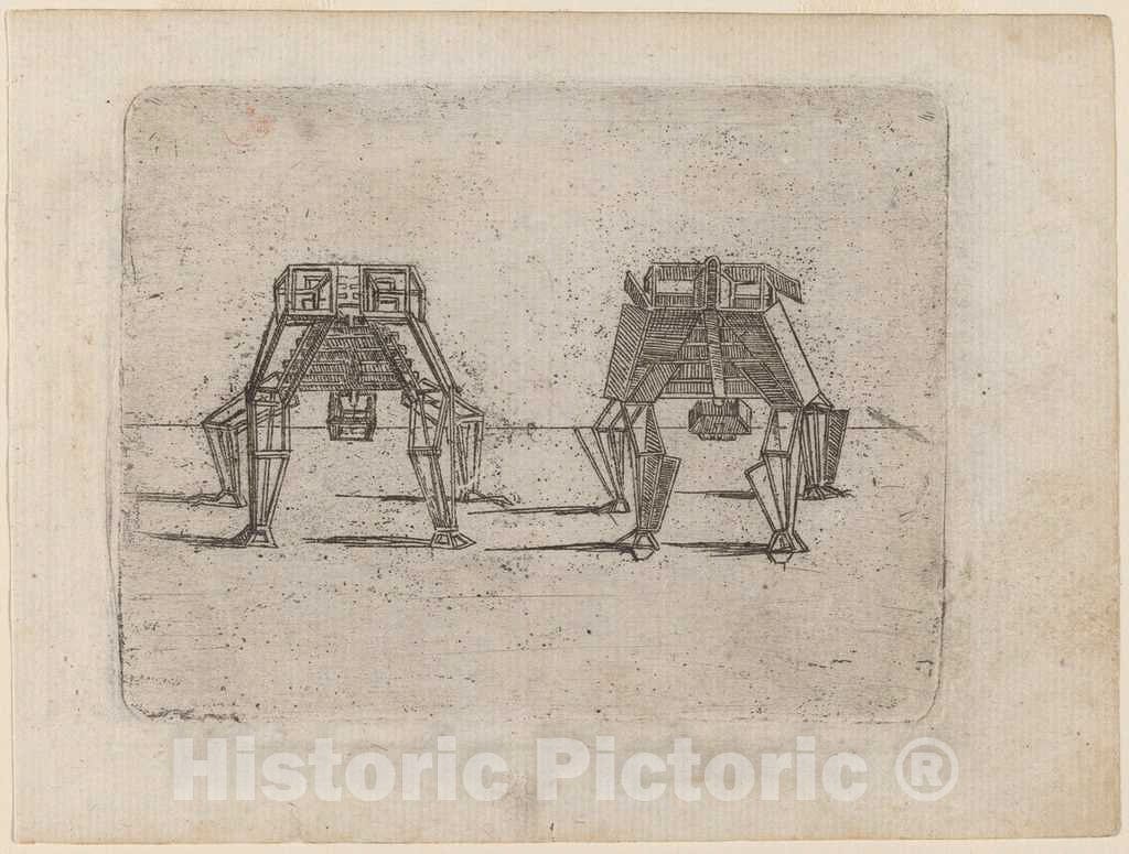 Art Print : Giovanni Battista Bracelli, from Bizzarie di varie Figure, 1624 - Vintage Wall Art