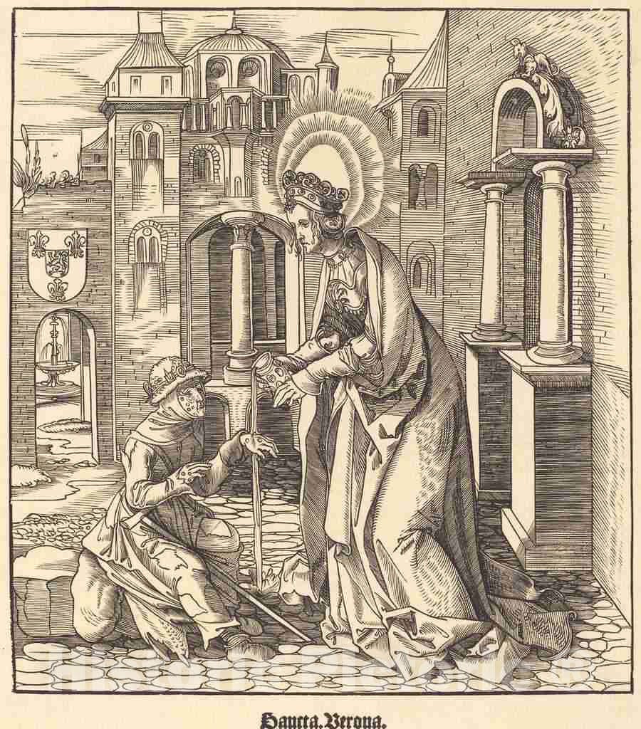 Art Print : Leonhard Beck, Saint Verona, c.1517 - Vintage Wall Art