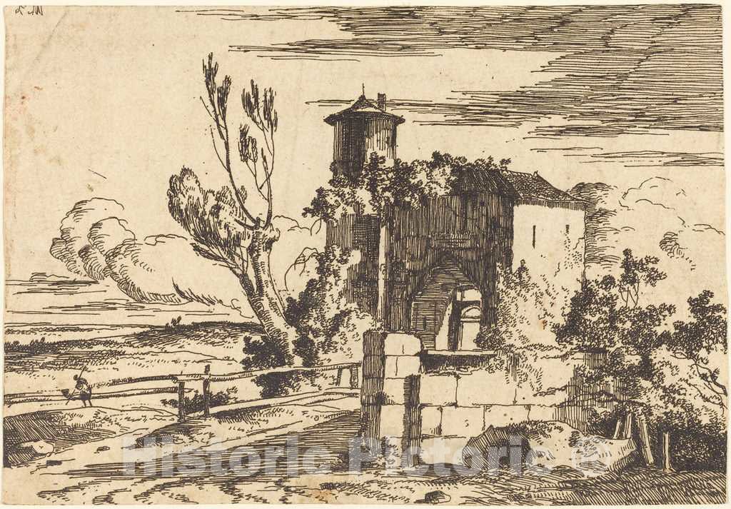 Art Print : Louis Gabriel Moreau, Monumental Entry - Vintage Wall Art