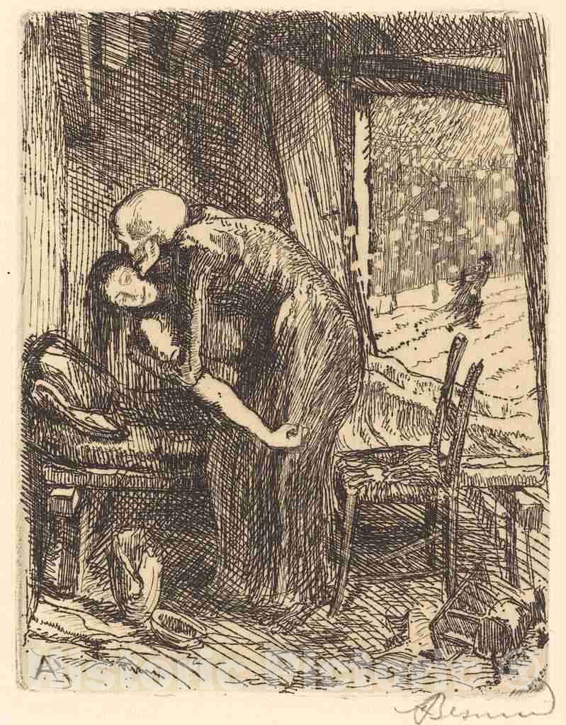 Art Print : Albert Besnard, Charitable, 1900 - Vintage Wall Art