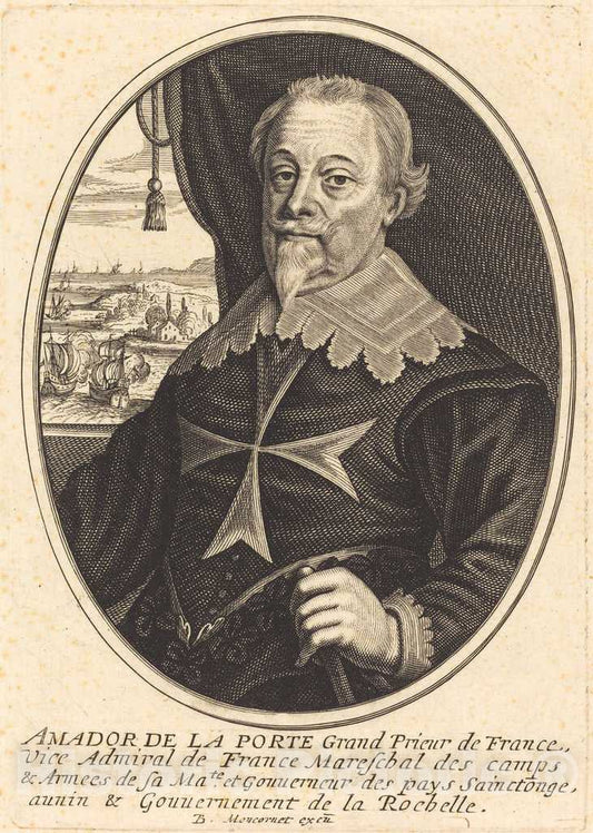 Art Print : Balthasar Moncornet, Amador de la Porte - Vintage Wall Art