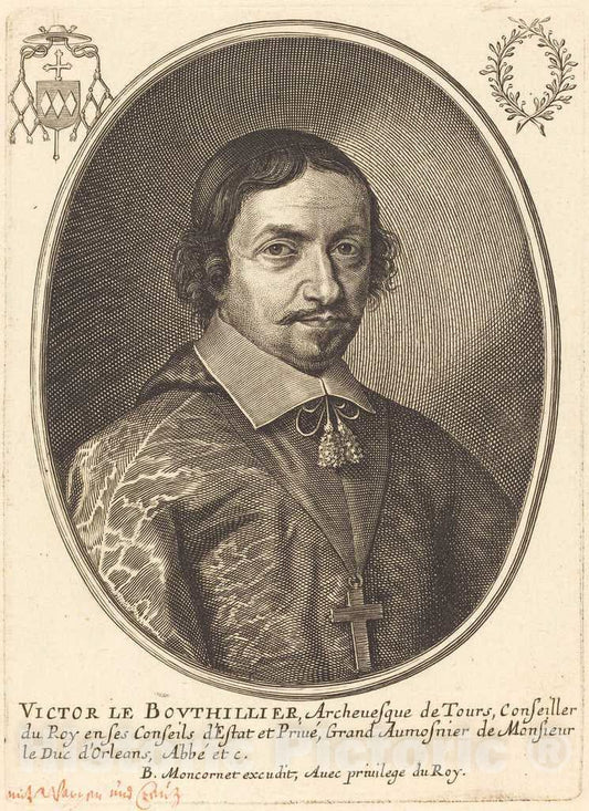 Art Print : Balthasar Moncornet, Victor Bouthillier - Vintage Wall Art