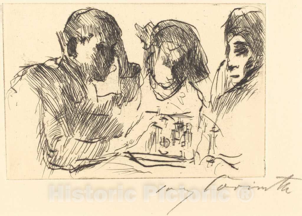 Art Print : Lovis Corinth, Chess Players (Schachspiel), 1918 - Vintage Wall Art