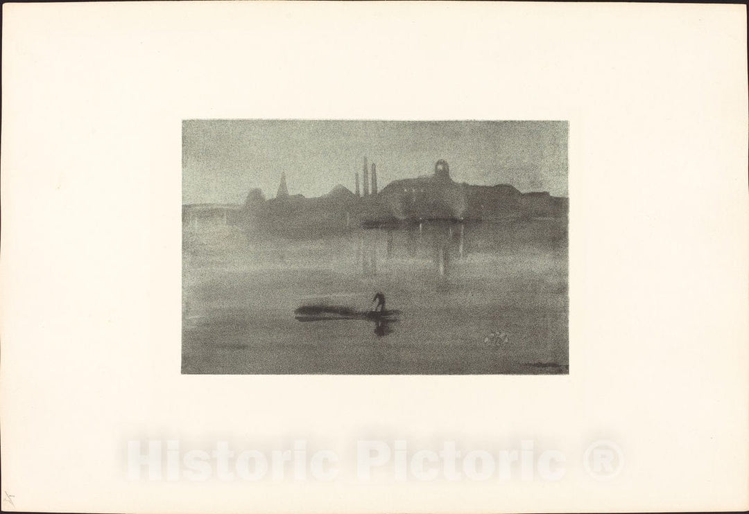 Art Print : James McNeill Whistler, Nocturne, c.1883 - Vintage Wall Art