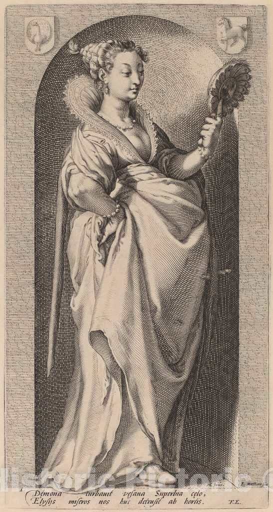 Art Print : Matham After Hendrik Goltzius, Pride - Vintage Wall Art