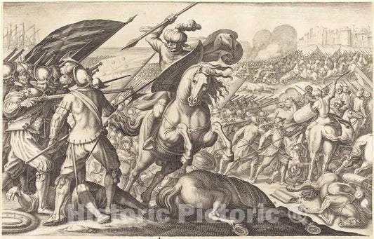 Art Print : Jacques Callot, The Defeat of The Turkish Cavalry, c. 1614 - Vintage Wall Art