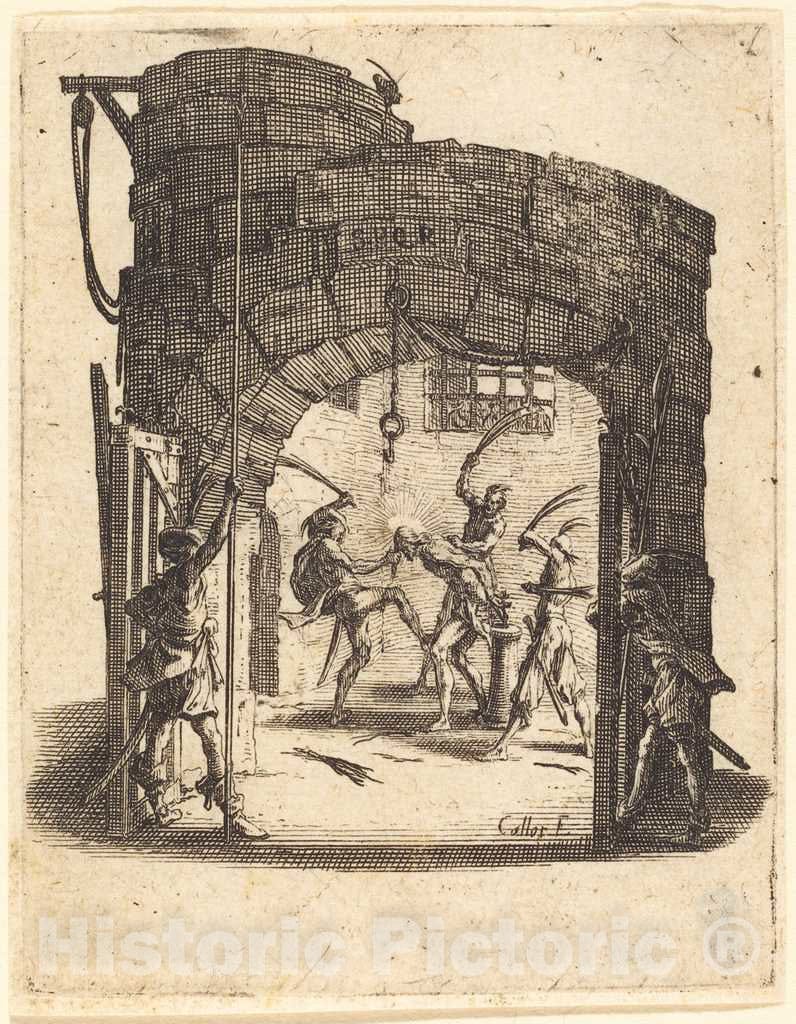 Art Print : Jacques Callot, The Flagellation, c.1625 - Vintage Wall Art