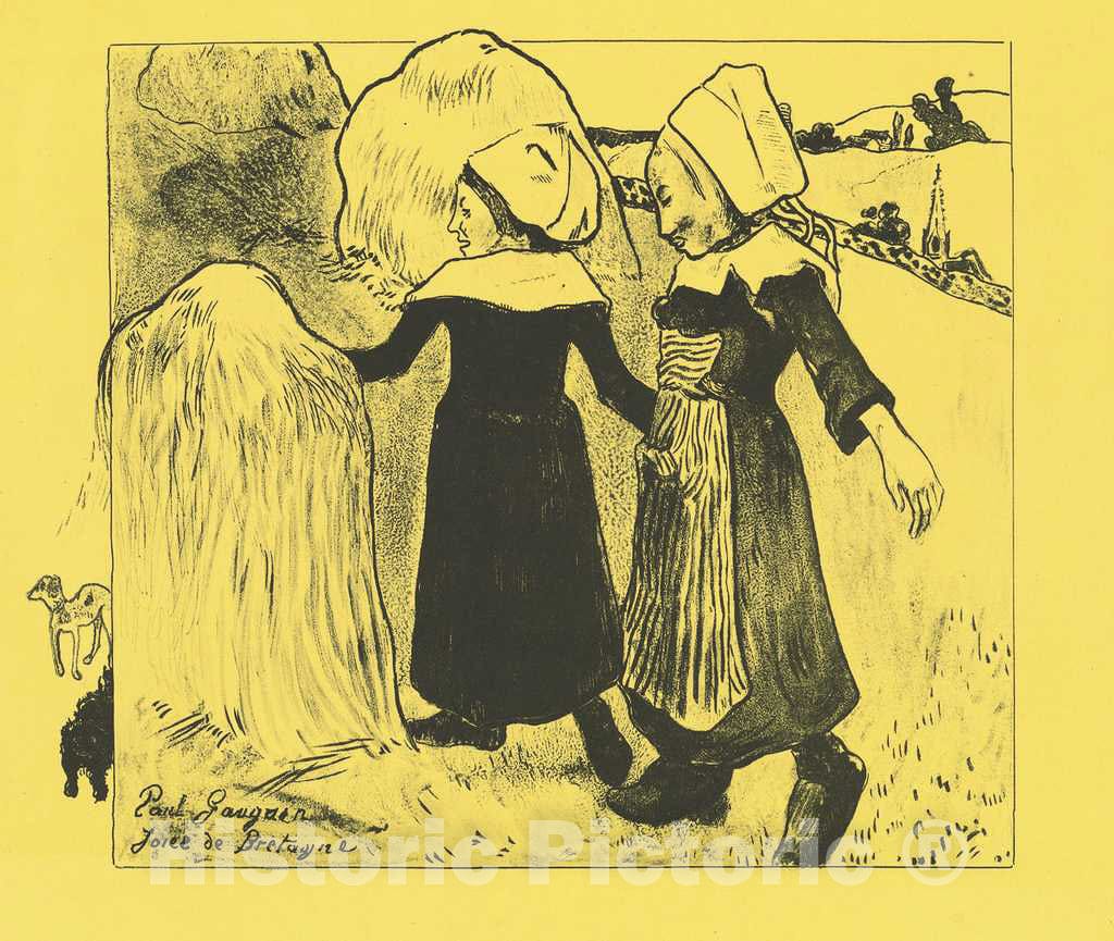 Art Print : Paul Gauguin, Pleasures of Brittany (Joies de Bretagne), 1889 - Vintage Wall Art