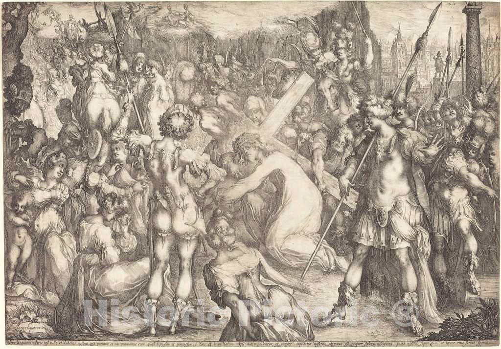 Art Print : Jacques Bellange, The Road to Calvary - Vintage Wall Art